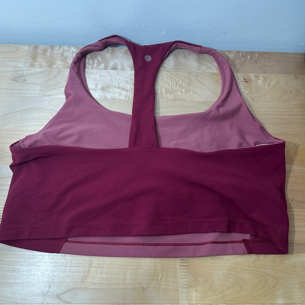 Athleta Sports Bra Brick Red Racerback XL Yoga Training Gym Top - Picture 2 of 3